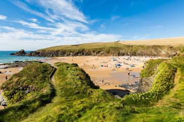 Trevone beach is a short drive away.