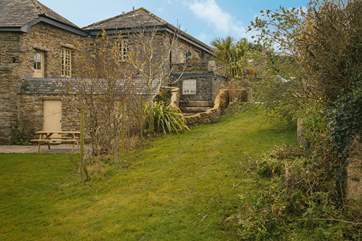Carthew Barn is semi-detached and you can see here where the neighbours reside.