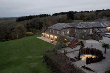 Carthew Barn is in a magical setting with a fabulous fire pit.