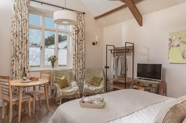 The lovely high beams create a vast feeling of space.
