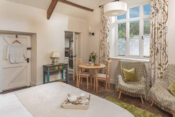 The open plan studio living area.