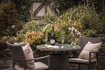 The terrace is a lovely little sun-trap.