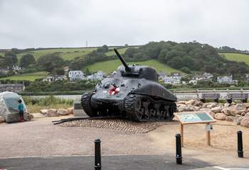 The iconic 'Herman the Sherman' at Slapton Sands.