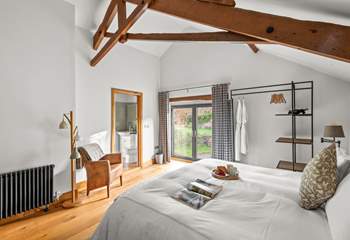 Bedroom 1 is simply stunning and is home to this magnificent super-king bed.