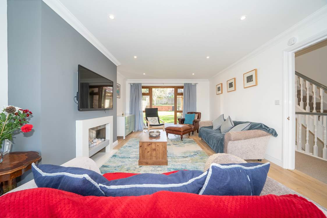 The sitting-room on the first floor boasts style with elegant features throughout.