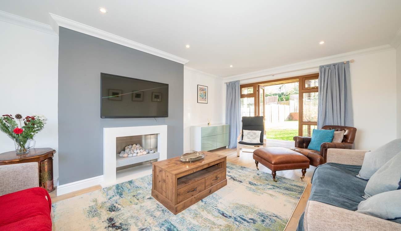 The interior throughout is modern and sleek. 