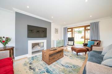 The interior throughout is modern and sleek.