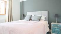 The second bedroom on the second floor overlooks the garden...