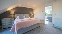 The main bedroom has a 'zip and link' super-king bed for flexibility. 