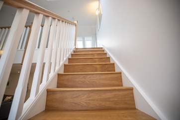 The stairs leading up to the first floor of the barn.