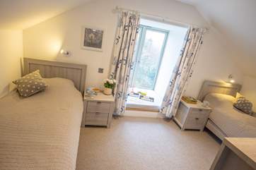The twin room is spacious and well laid out, with blackout curtains for that all important good night's sleep.