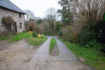 The sloping driveway. Please tread carefully.