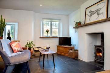 The wood-burning stove is a welcome sight on those out-of-season breaks, but you do have toasty under-floor heating as well.
