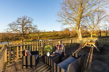 No matter the season the patio area offers the perfect position to take in the views of the countryside and lakes.