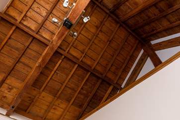 The barn has lovely vaulted ceilings adding to the charm and character of the bedrooms.
