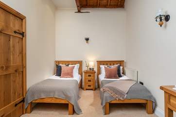 The twin room is a generous size.