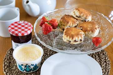 Enjoy a lovely cream tea on your arrival at the barn.