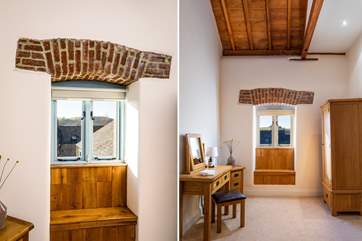 Exposed walls add to the charm of the barn.
