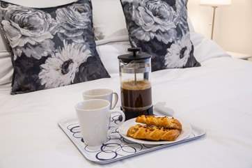Enjoy a morning coffee and pastries from the local bakery.