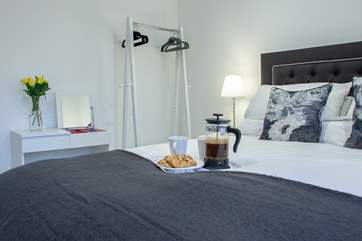 The bedroom.