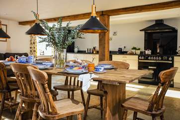 The open plan kitchen/diner is a wonderful space to spend time together.