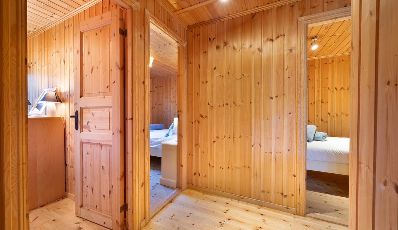 This cosy cabin has three bedrooms.