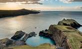 Embrace a spot of wild swimming at the iconic Blue Lagoon! Warm up at the nearby historic Sloop Inn at Porthgain or try the best fish and chips at The Shed.  - Thumbnail Image