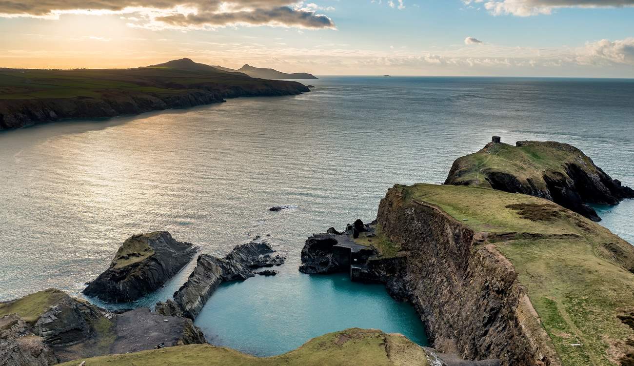 Embrace a spot of wild swimming at the iconic Blue Lagoon! Warm up at the nearby historic Sloop Inn at Porthgain or try the best fish and chips at The Shed. 