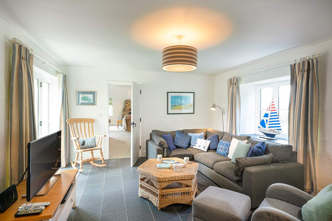 Bright and comfortable sitting-room.