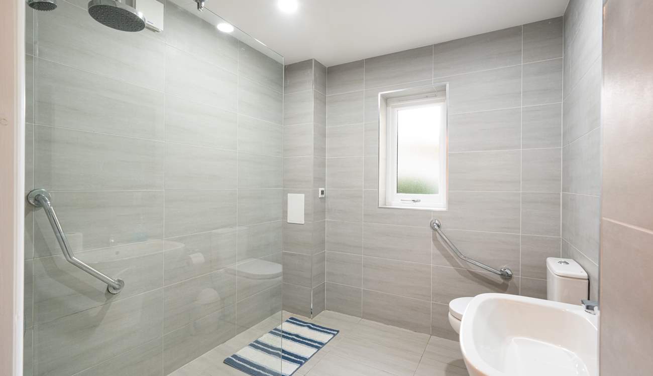 Spacious wet-room on the ground floor.