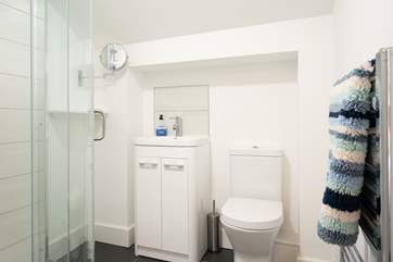 Bedroom 1's en suite shower-room.
