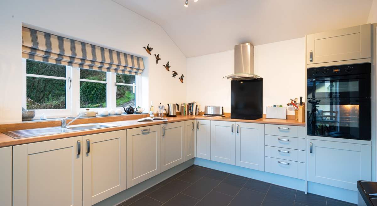 Light and airy spacious kitchen.