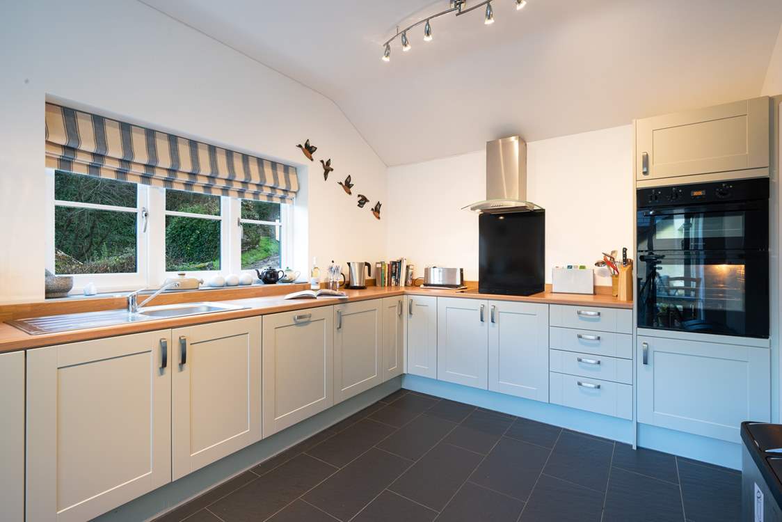 Light and airy spacious kitchen.