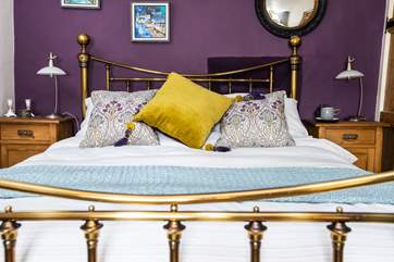 Luxurious bedding beckons.