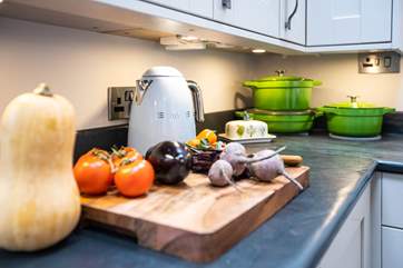 Show off your culinary skills in the well-equipped kitchen.