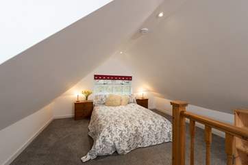 A peaceful place to rest your head. Please take care with the sloping ceilings.