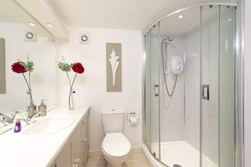 The bright, modern shower-room.