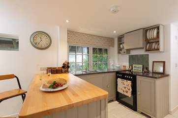 The open plan kitchen makes a sociable space.