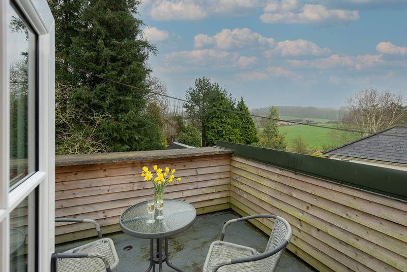 There are fabulous views towards Longleat Safari Park from the balcony.