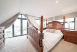 The fifth bedroom on the second floor has stunning sea views. Please note there is some head height restriction.