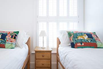The fourth bedroom on the first floor. Please note these twin beds are only suitable for children.