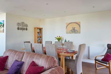 Spacious dining table for entertaining.