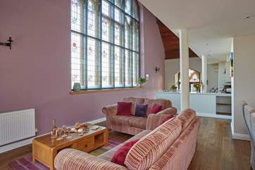 The open plan living-room with kitchen and dining area will be a popular space for everyone to enjoy.