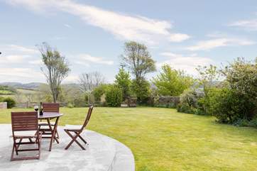 Sit on the patio and listen to birdsong whilst admiring the view.