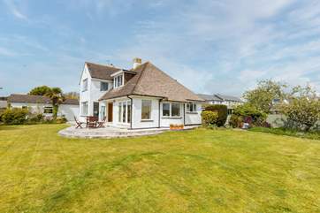 The lawn is perfect for letting off steam.