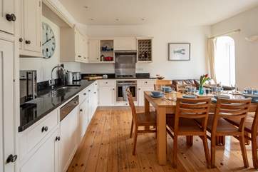 The kitchen offers a great work space. It's such a sociable place to gather whilst supper bubbles away.
