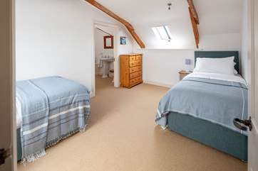 Bedroom 3 also offers a super-king size bed, demonstrated here in its 'twin' set up.
