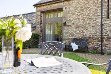 Step out of your living area into your enclosed courtyard.