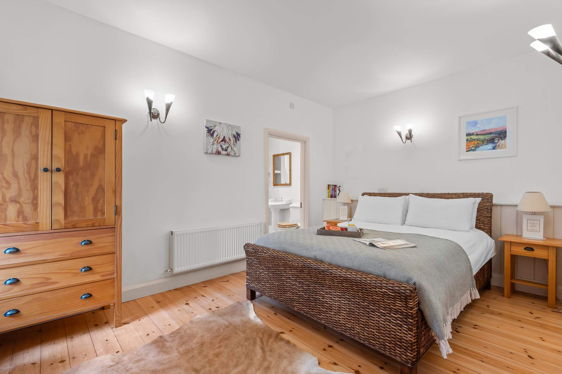 Bedroom 1 is a lovely king room.