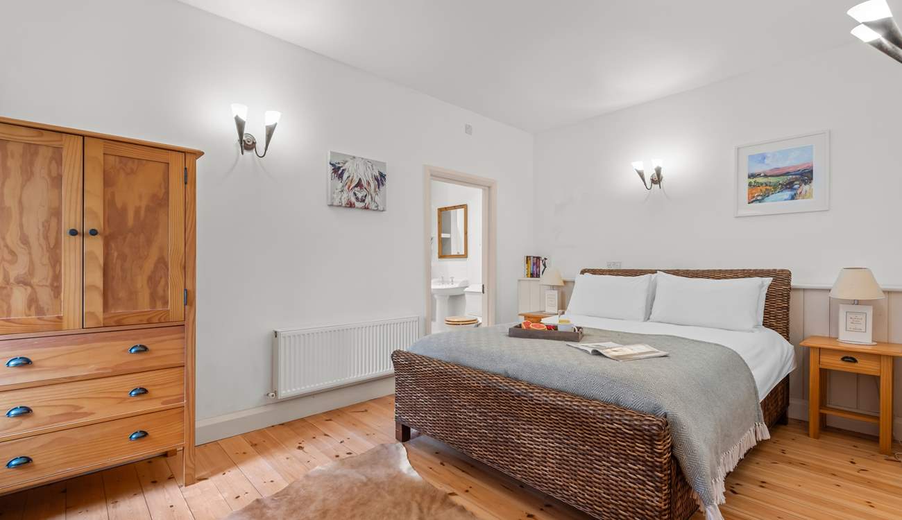 Bedroom 1 is a lovely king room.